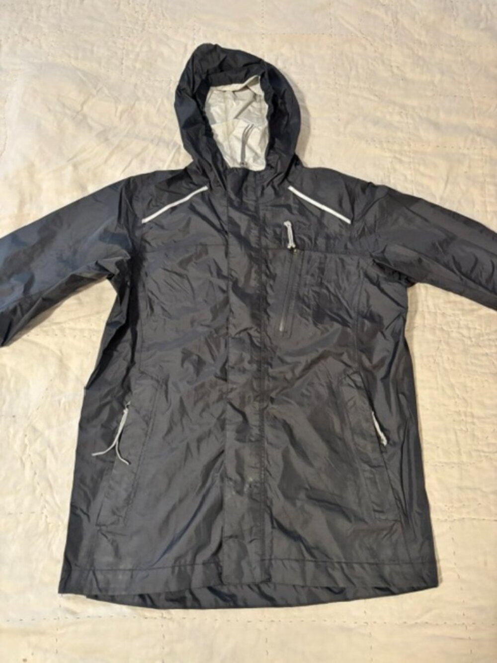 L.L. Bean children's black raincoat Size M 10-12